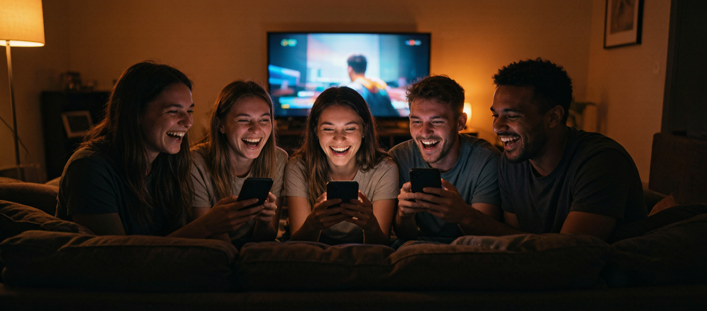 Friends in a group chat setting up a football betting pool