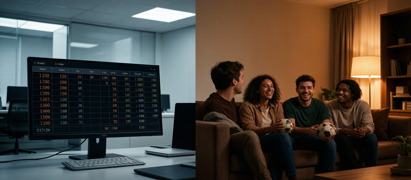 Comparison between a casual betting pool with friends and a traditional sportsbook