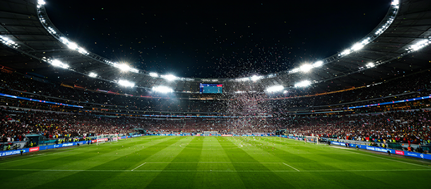 Football stadium during World Cup final